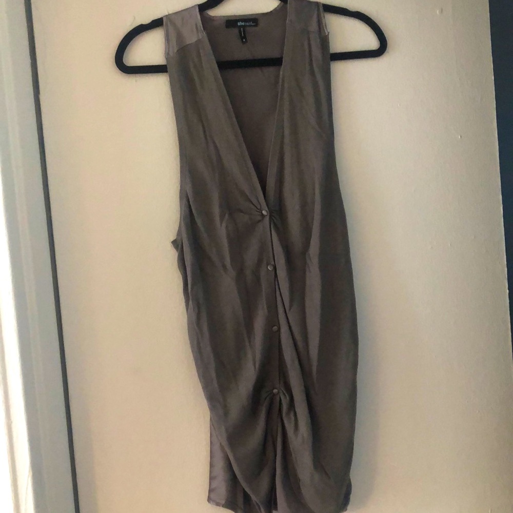 Gray Mid-Length Vest